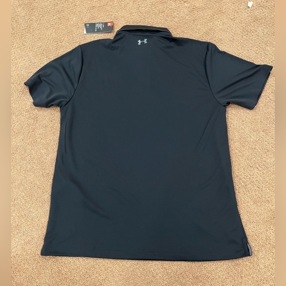 Under Armour Collared Embroidered Gold Shirt Size Large - Picture 3 of 4